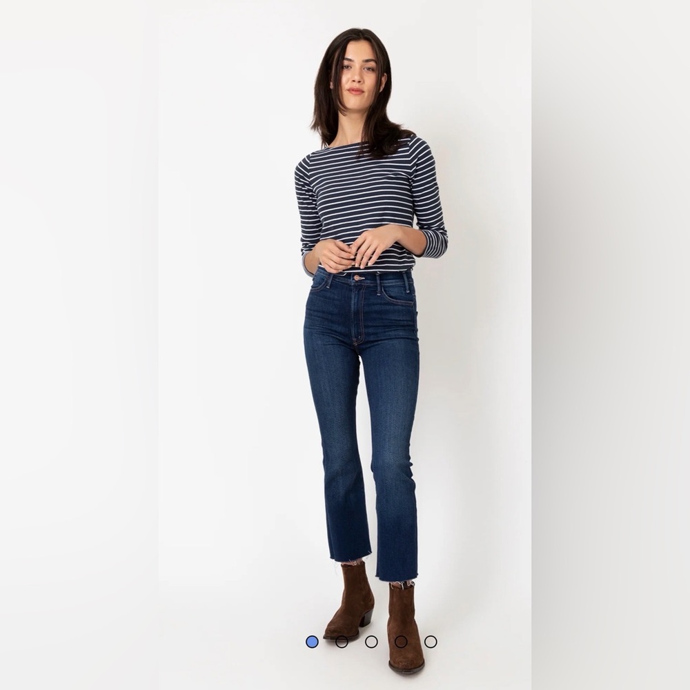 MOTHER DENIM The Hustler Ankle Fray Jean Home Movies Size 32
